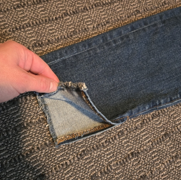 Guc Loft Sz 10 Skinny Women's Jeans W Stitch Details. Slit At Ankle. - Picture 4 of 13